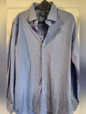 Polo by Ralph Lauren Men's Blue Button-Front Dress Shirt